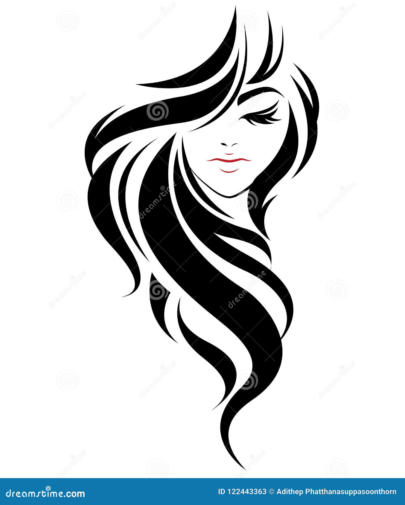 Women Long Hair Style Icon, Logo Women on White Background Stock Vector - Illustration of makeup, head: 122443363 Women Long Hair Style Icon, Logo Women on White Background Stock Vector - Illustration of makeup, head: 122443363