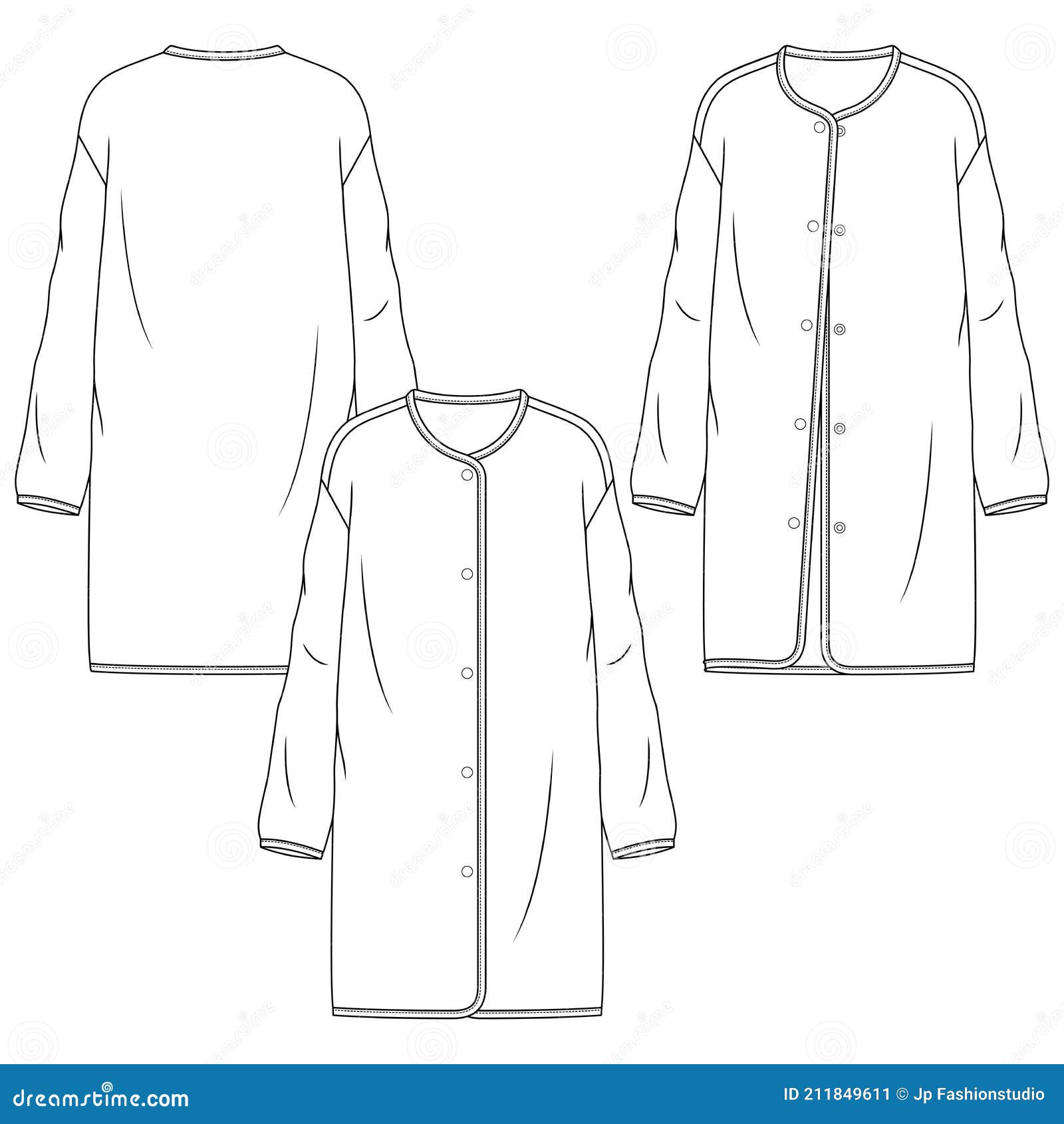 How to draw quilting on a fashion flat sketch of an outerwear jacket -  YouTube