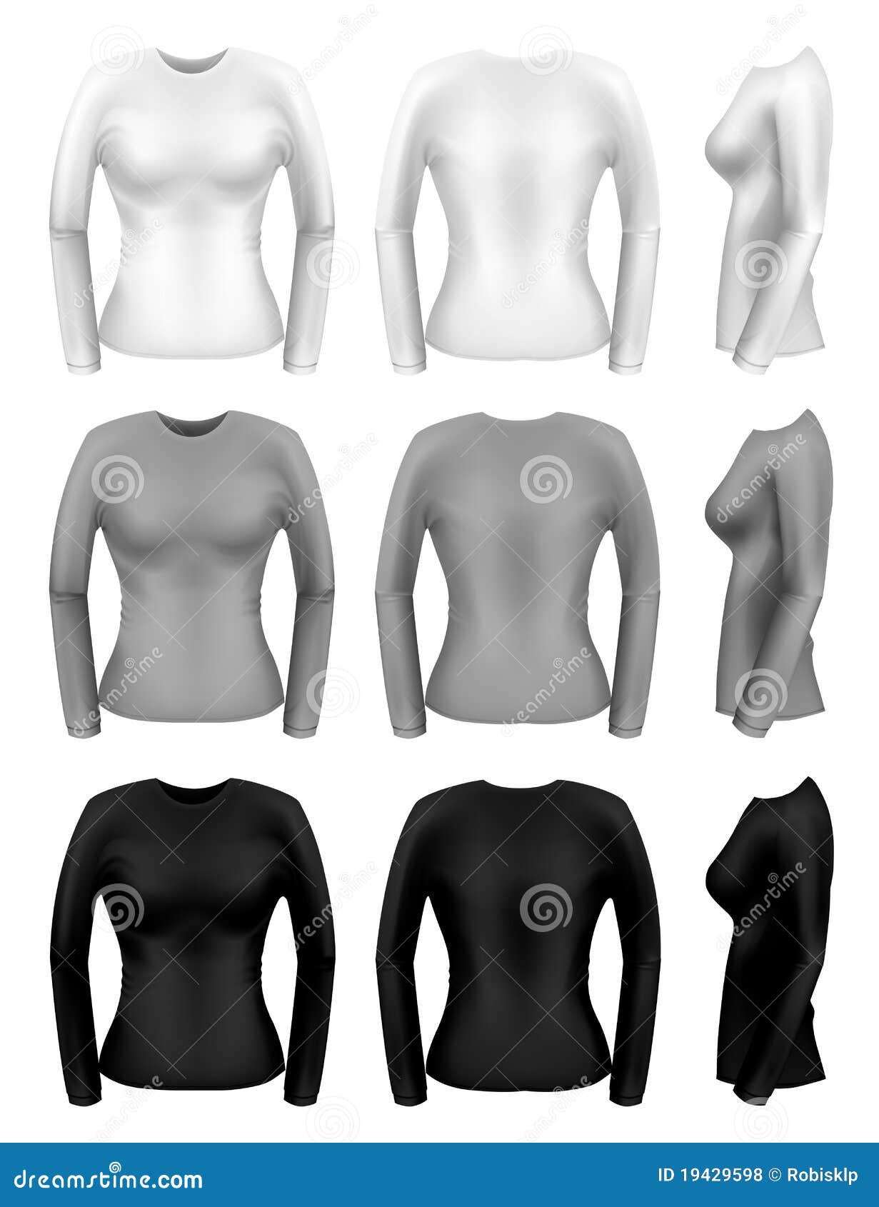 sleeve t vector long shirt Photos Stock Sleeve Royalty shirts Long T Free Women