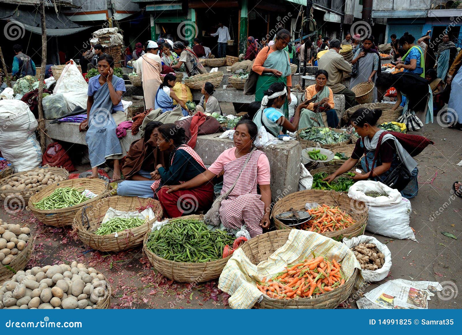 Women market in India editorial image. Image of market 14991825