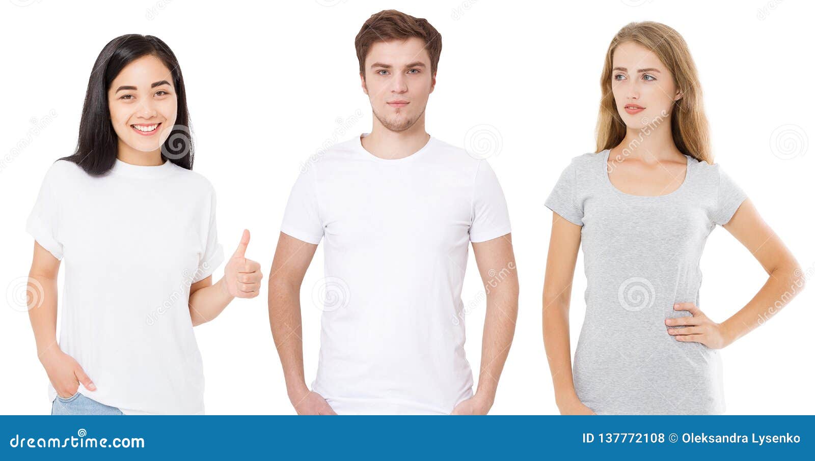 Download Women And Man In Blank Template T Shirt Isolated On White ...