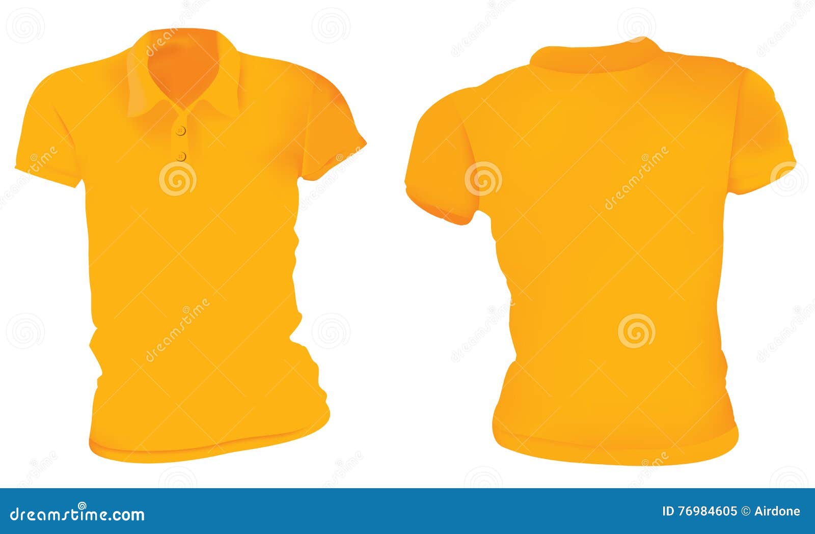 Download Women Orange Polo Shirts Template Stock Vector ...