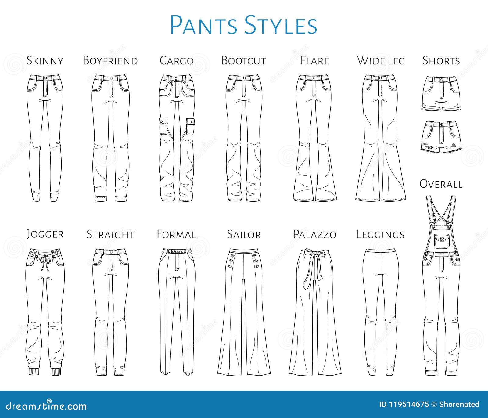 22 Types of pants - Can you ame each one of them? - SewGuide