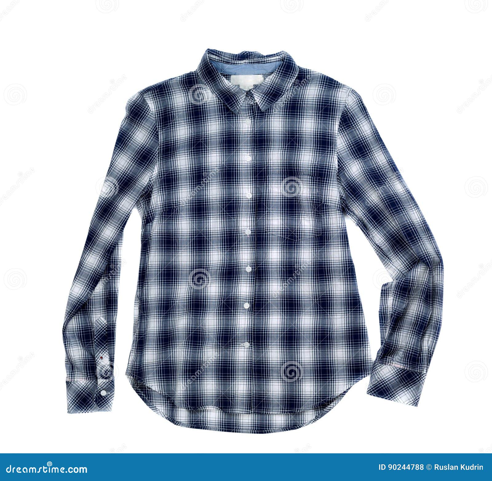 Women plaid shirt, isolate stock photo. Image of closeup - 90244788