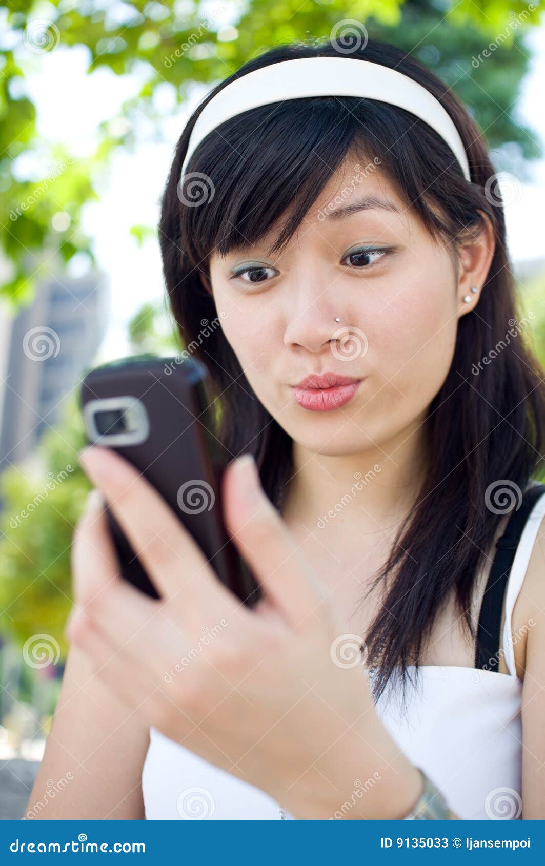 Women reading text message stock image. Image of looks - 9135033