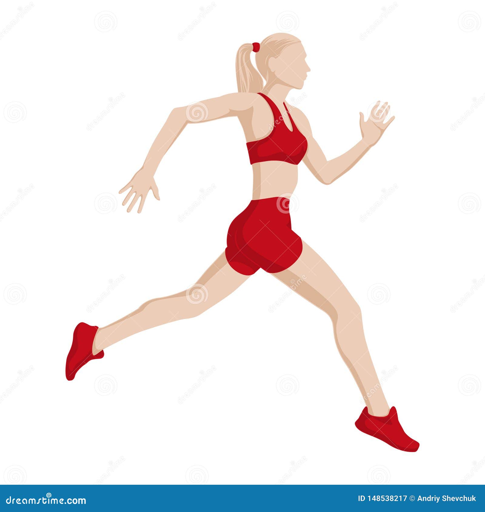 Download Women Running Marathons. Sportswoman Vector Illustration. Stock Vector - Illustration of adult ...
