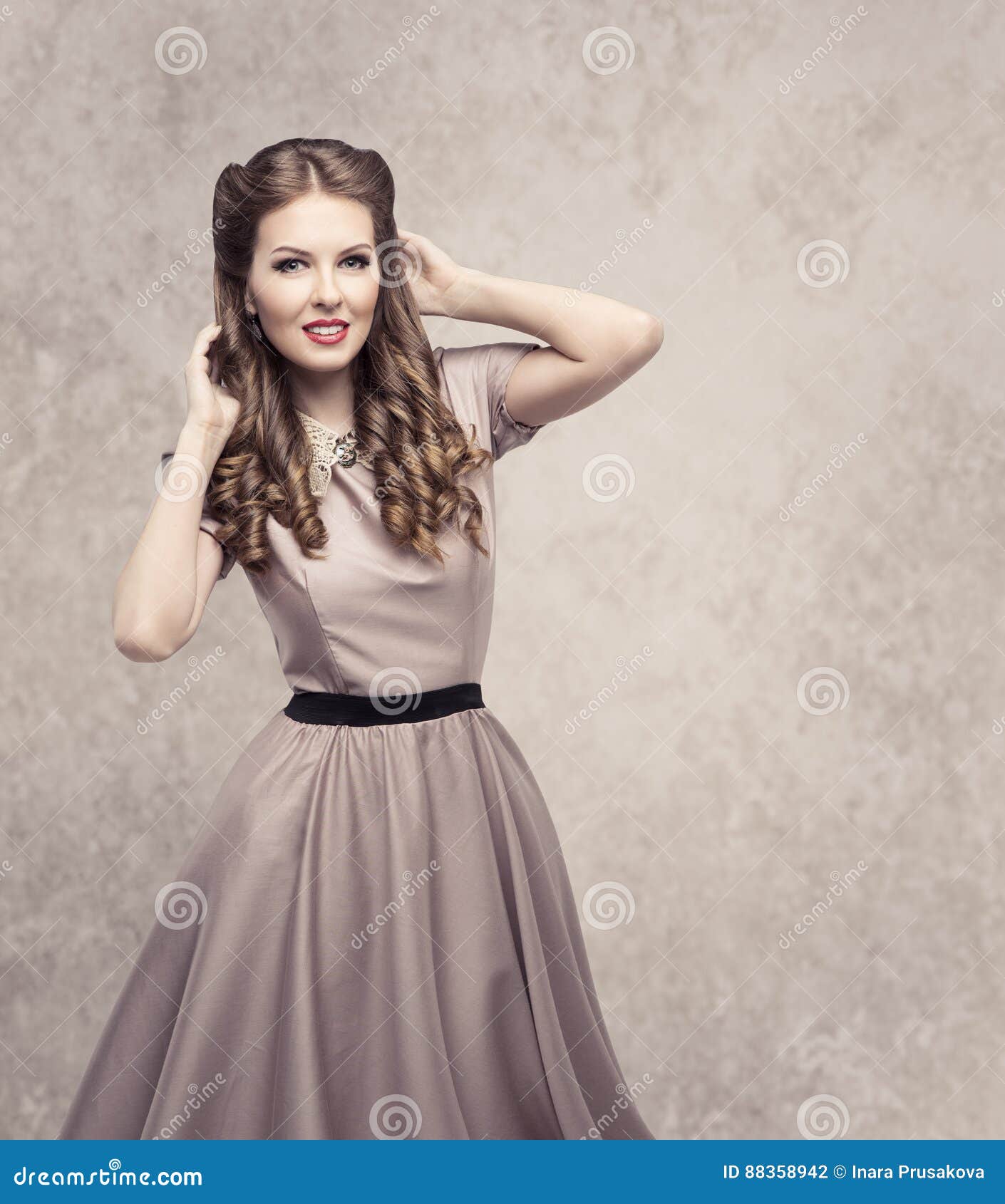 Woman in romantic red dress. Retro fashion model Photograph by Jorgo  Photography - Fine Art America