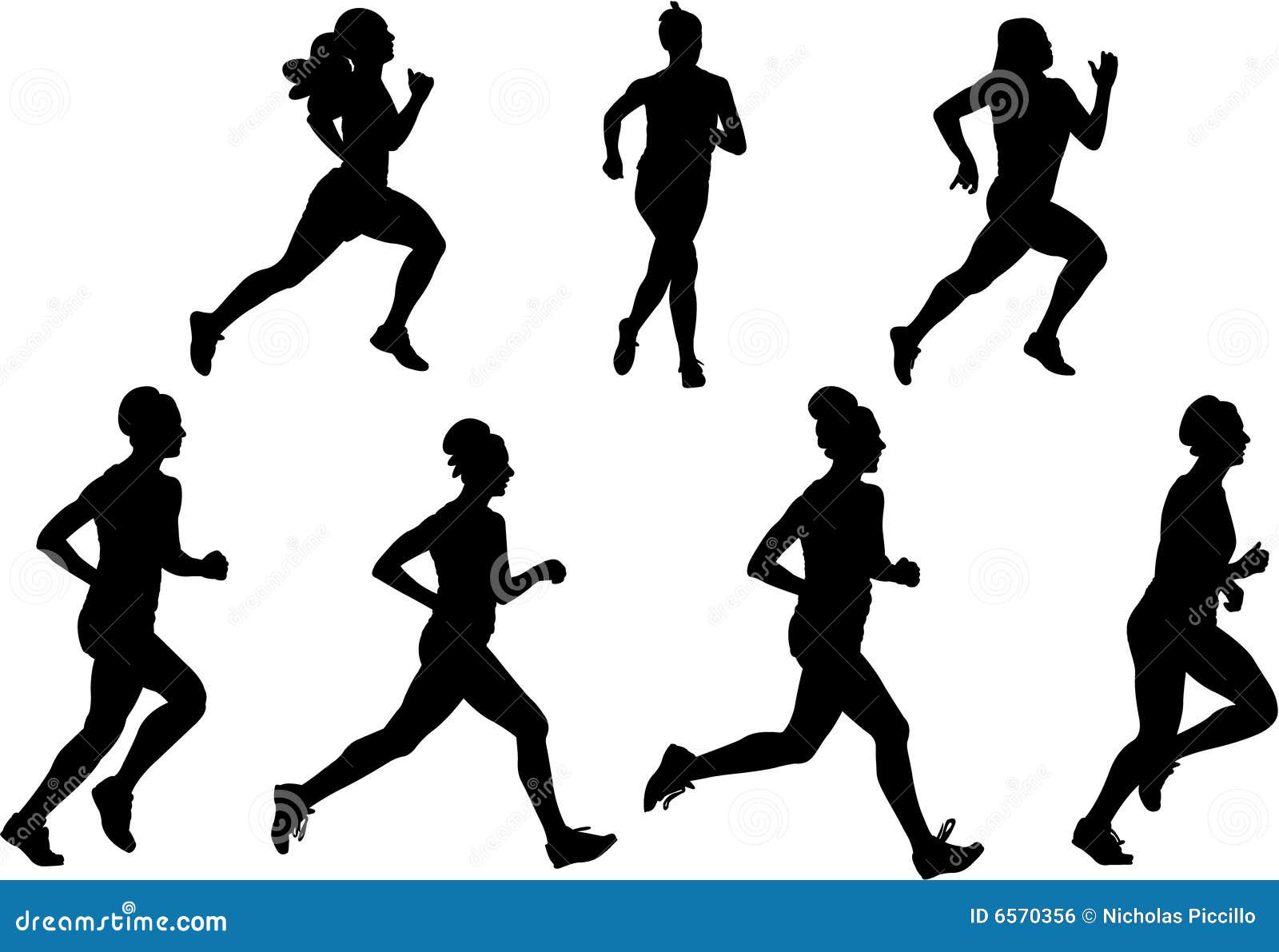 Women Running Vector stock vector. Illustration of vector - 6570356