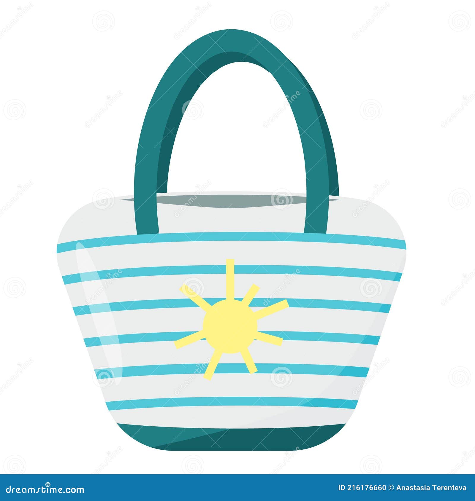 Women S Beach Bag. Isolated on a White Background Stock Vector ...