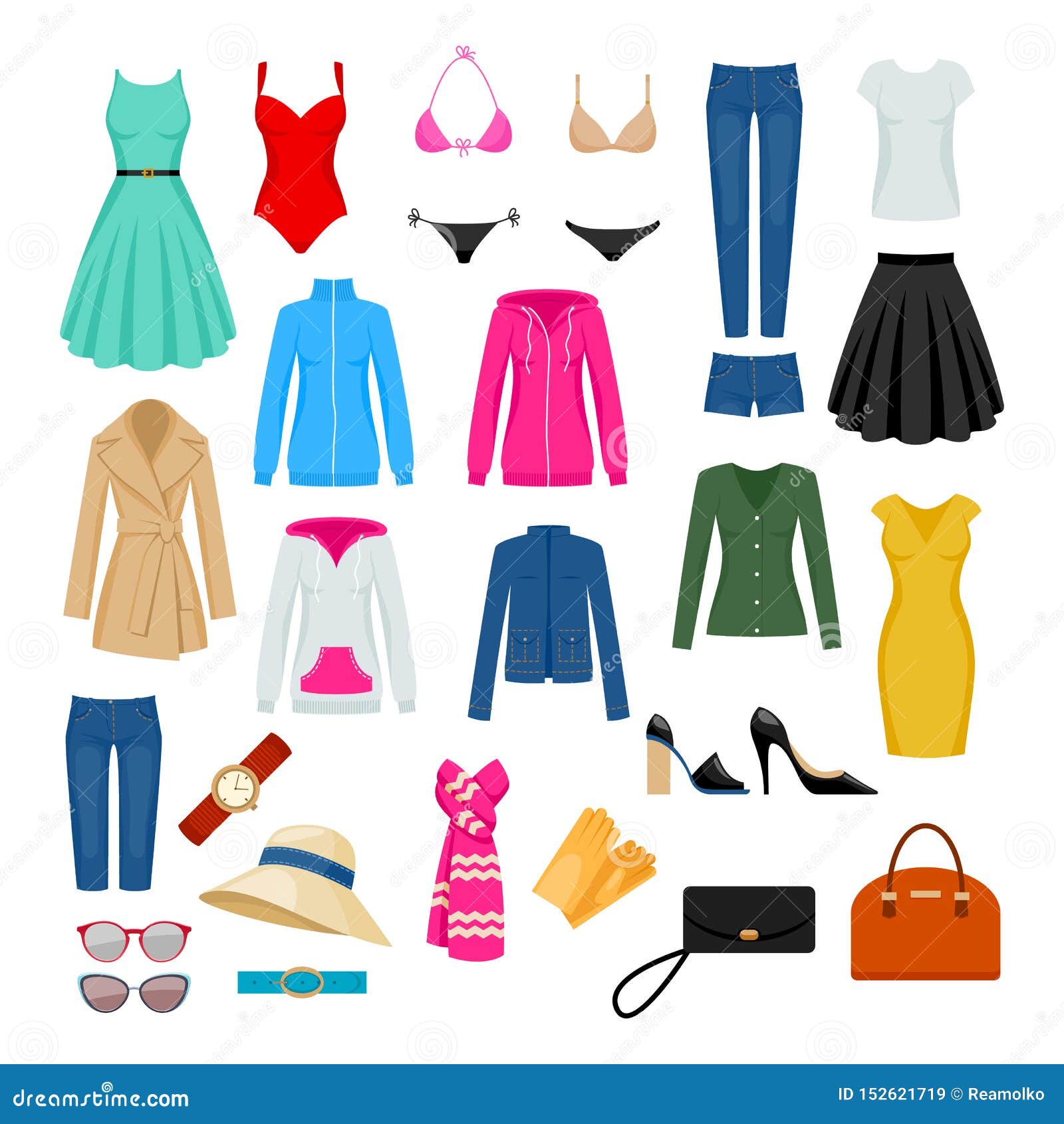 Women Clothes Stock Illustrations – 83,186 Women Clothes Stock