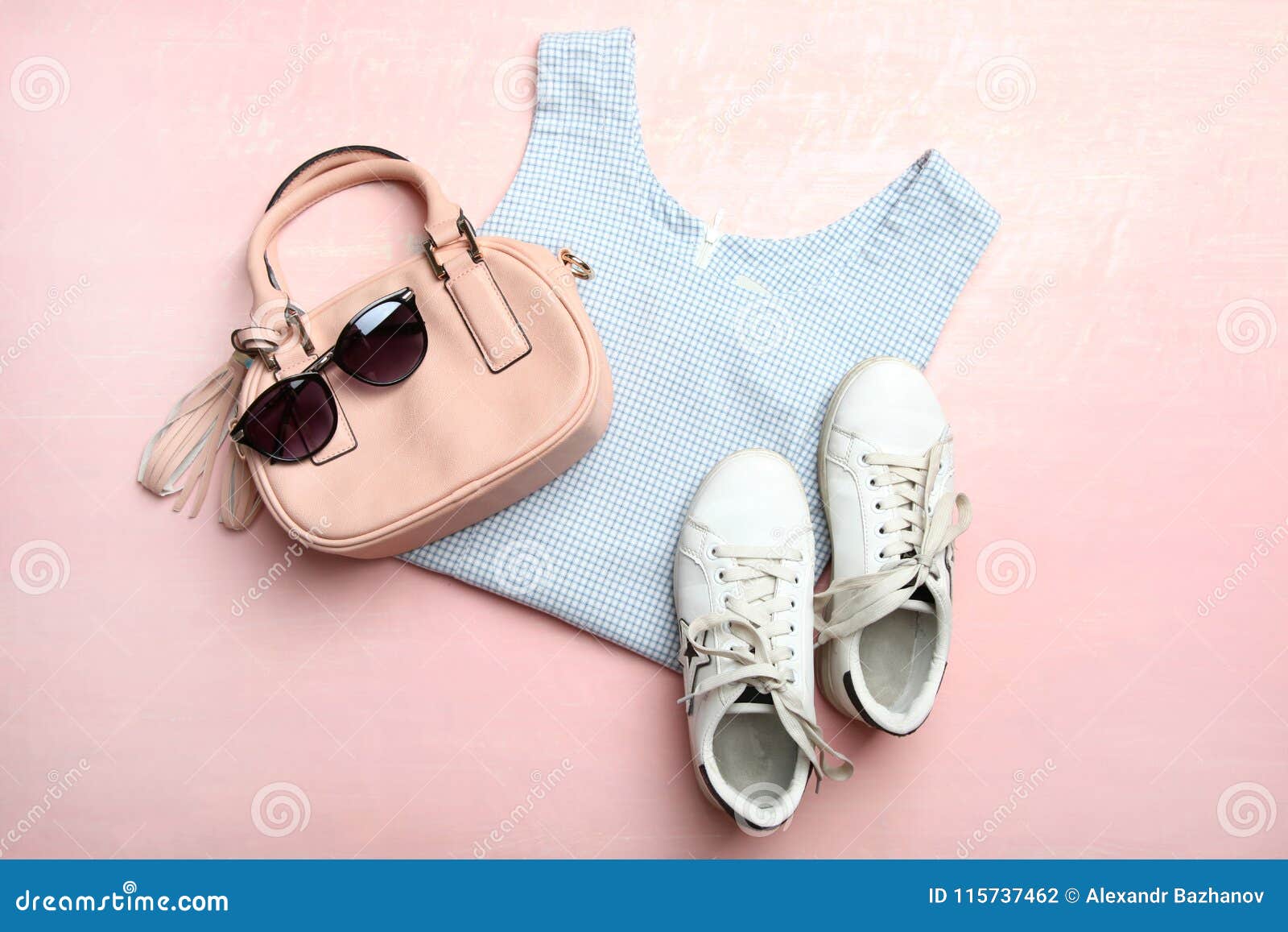 Women`s Clothing and Accessories Stock Photo - Image of handbag, spring ...