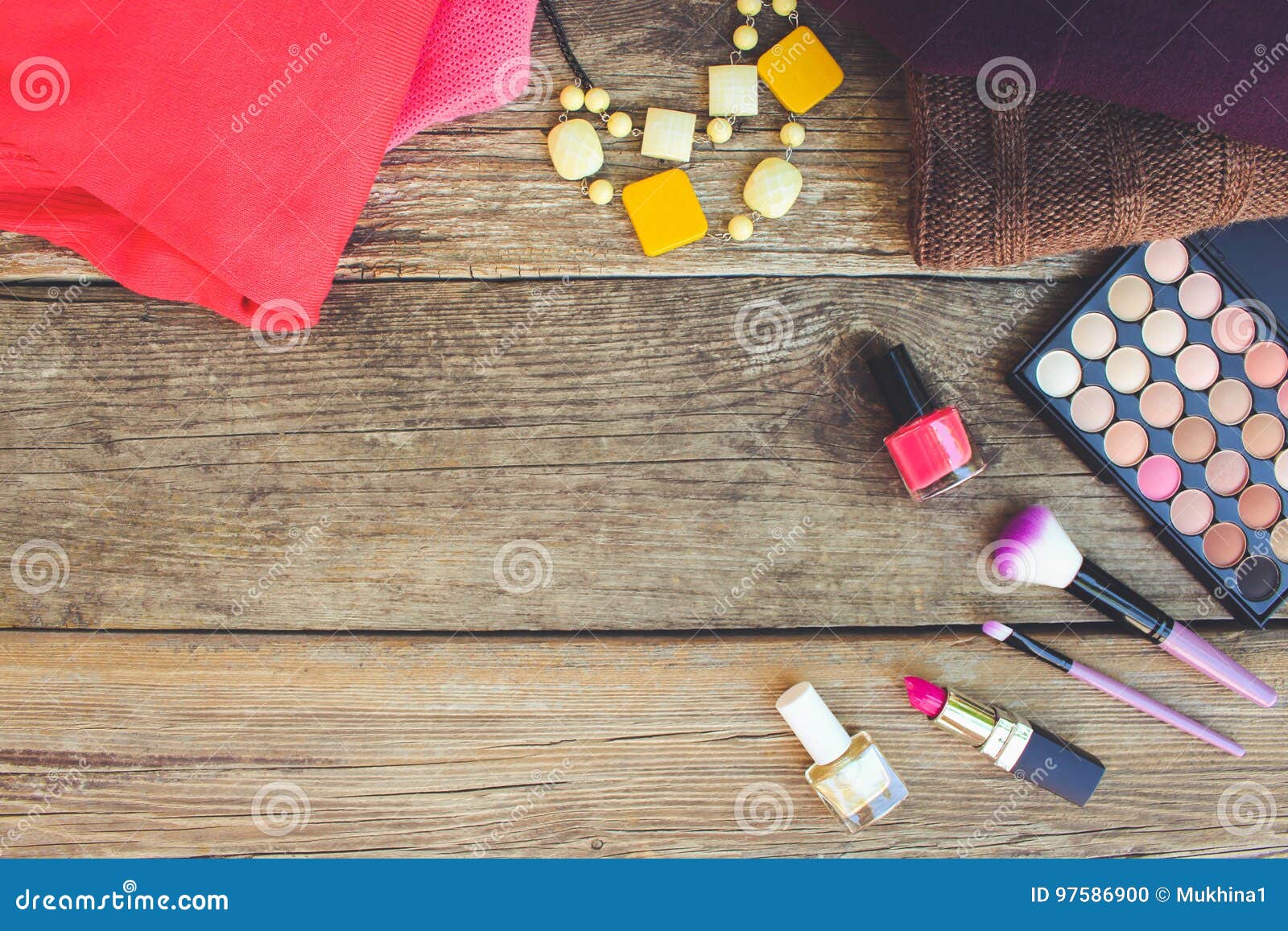 Women`s Clothing and Cosmetics Stock Photo - Image of fashionable, fall ...