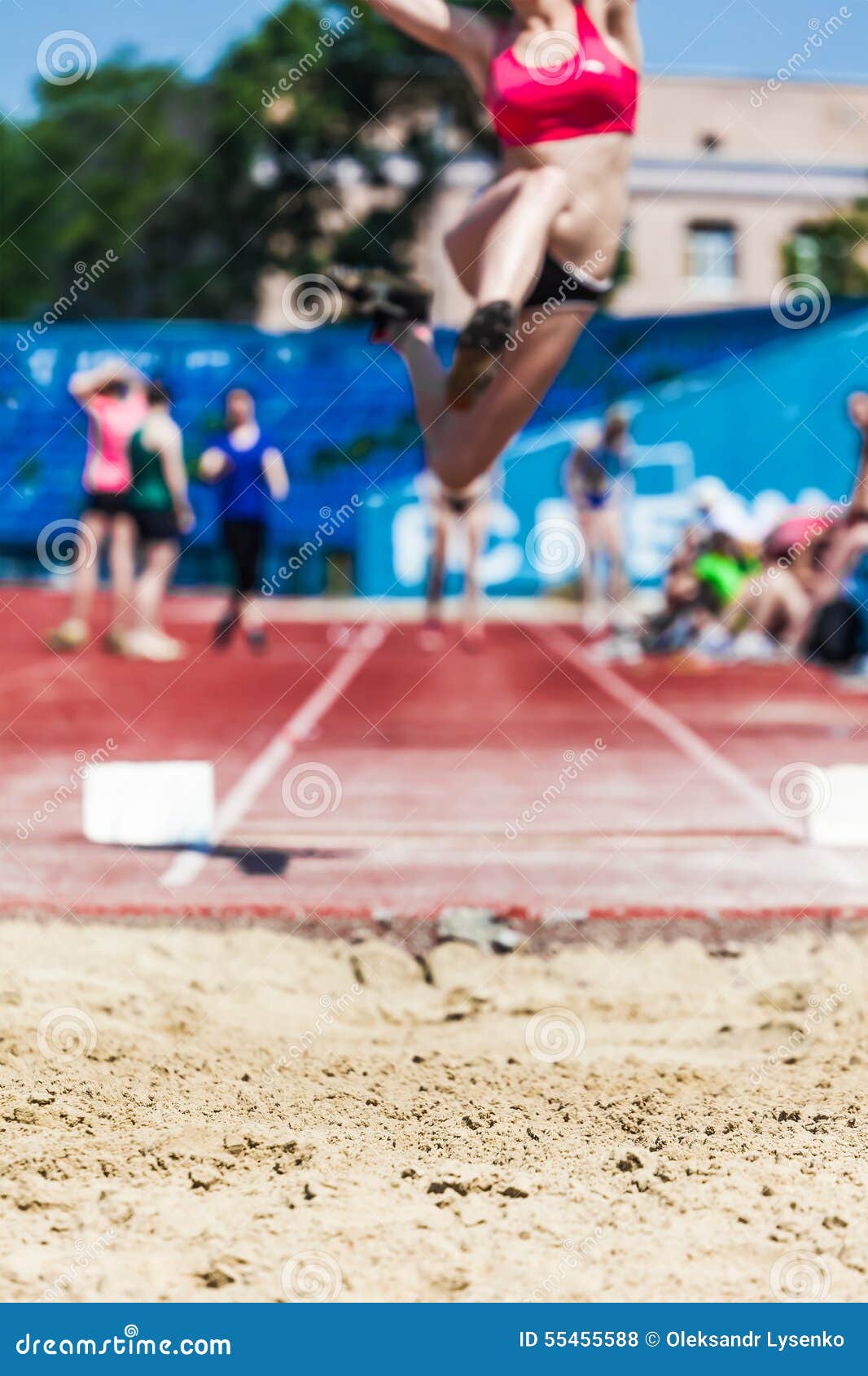 Athletics Long Jump Sand Pit With Marks RoyaltyFree Stock Photo