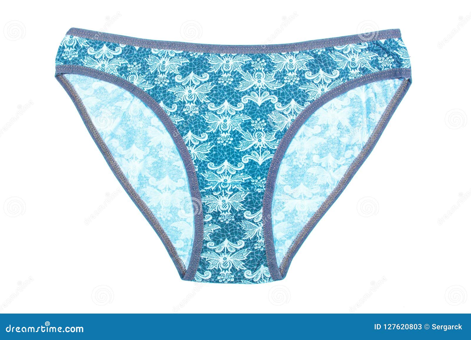 Women`s Cotton Panties Flowered Isolated on White Background. Stock ...