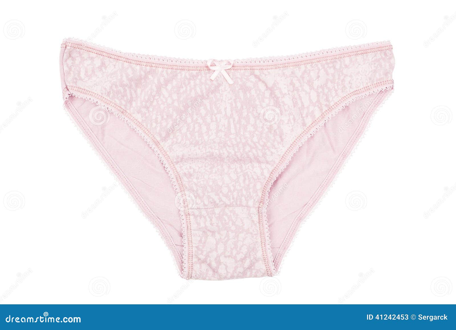 A Women S Cotton Panties Pink With Lace Stock Image Image 41242453