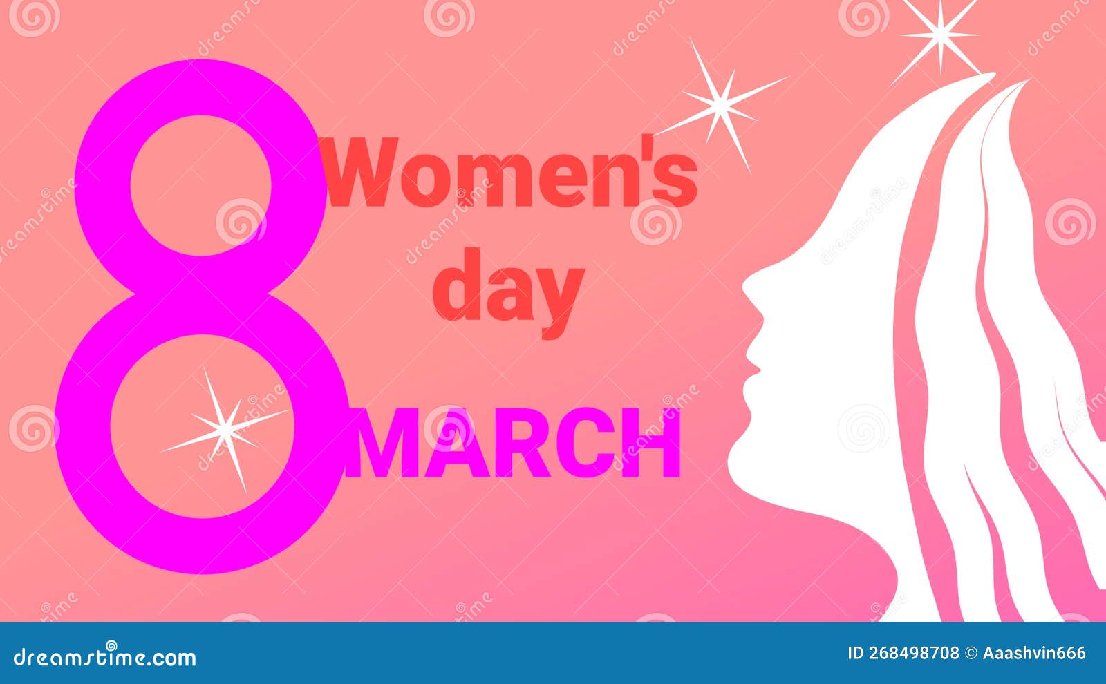 Women S Day March 8 Illustration Image with Creative Women S Face Stock