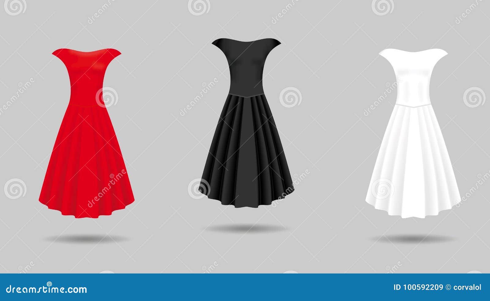 Download Women`s Dress Mockup Collection. Dress With Long Pleated ...