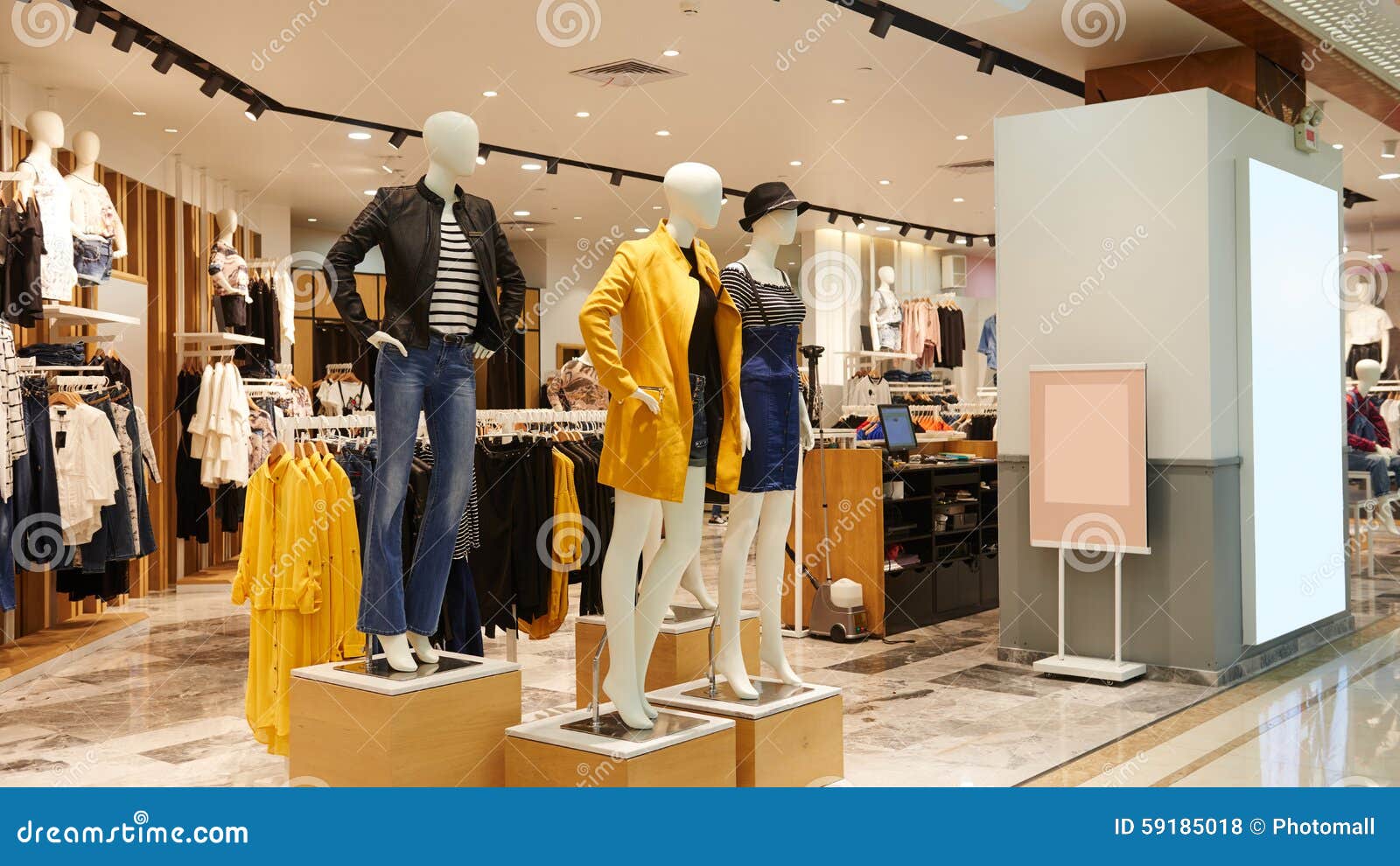 Ladies clothes shop interior hi-res stock photography and images - Alamy