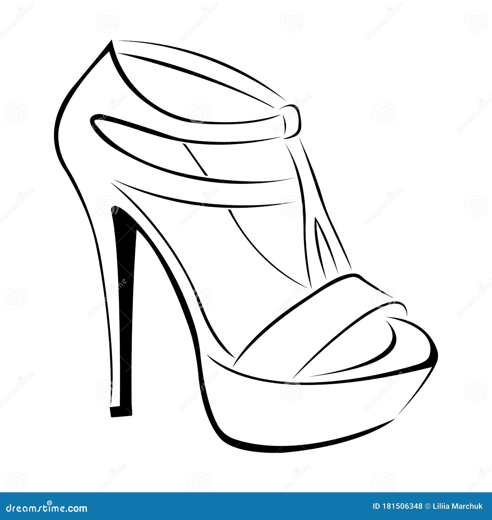 Sandal Sketch Stock Illustrations – 980 