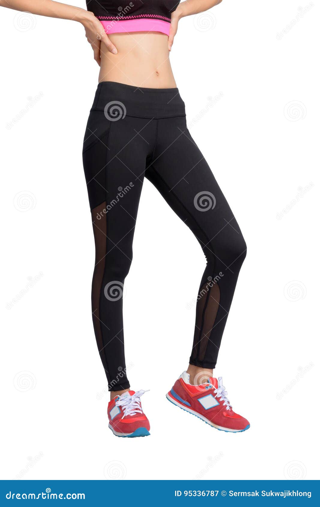 Women` s fitness pants. stock image. Image of slim, white - 95336787