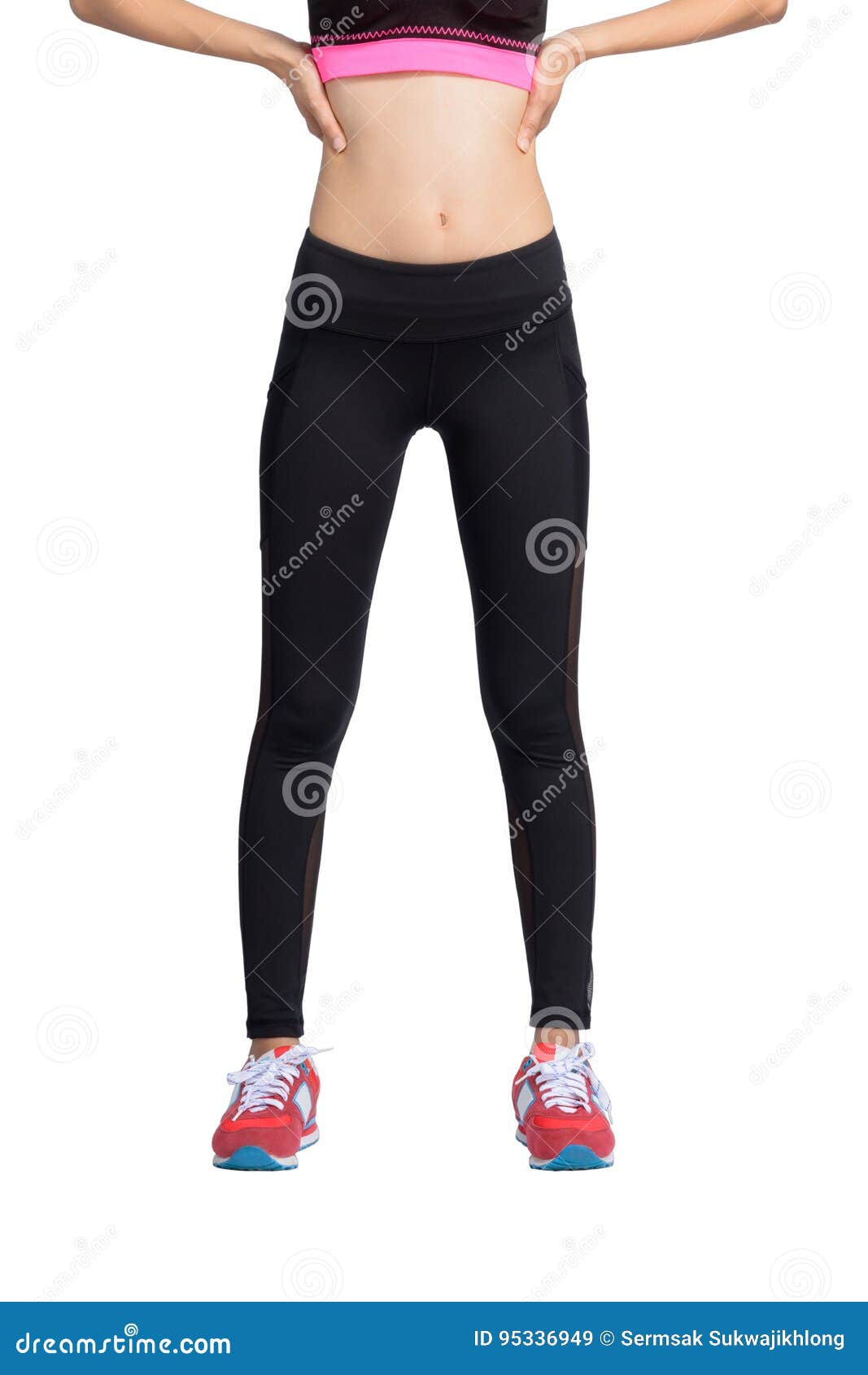 Women` s fitness pants. stock image. Image of product - 95336949