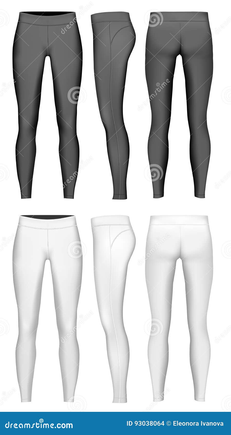 Premium Vector  Vector illustration of women's sports leggings