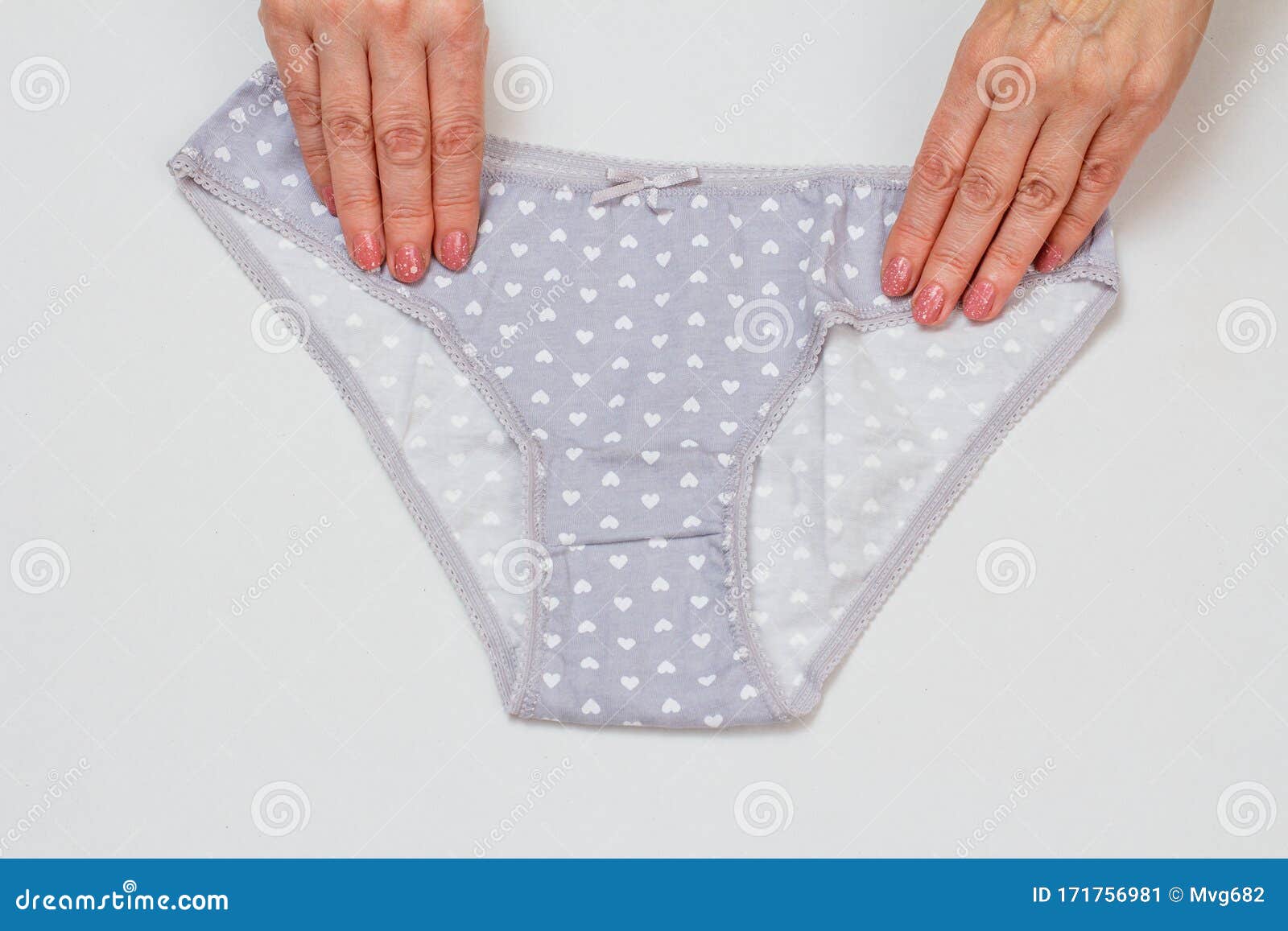 Women`s Hands with Beautiful Panties on White Background Stock Image ...