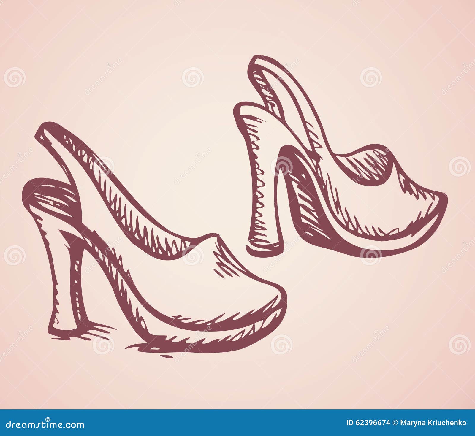 Women platform sandal sketch icon Royalty Free Vector Image