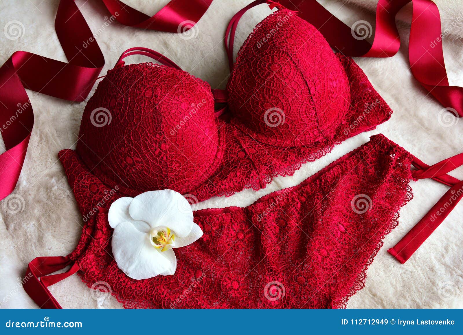 Women`s Lace Underwear of Red, Wine Color: Bra and Panties. Stock Image -  Image of femininity, beautiful: 112712949
