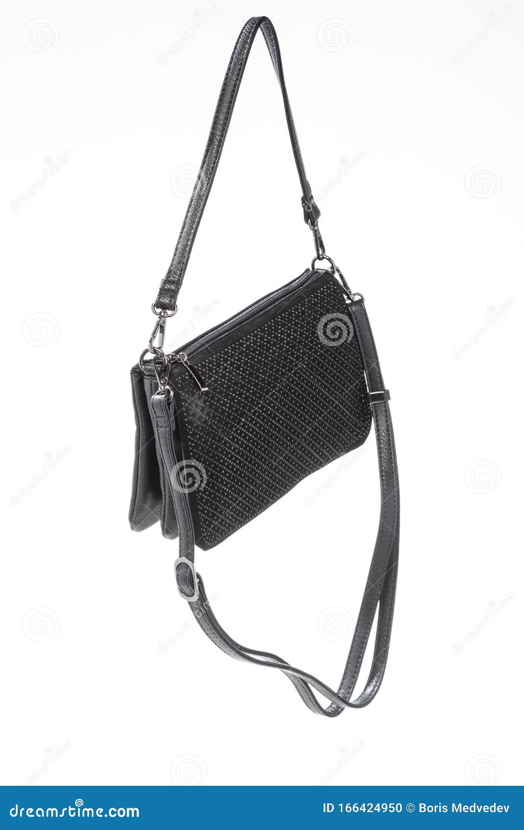 Women`s Leather Black Handbag Stock Photo - Image of black, fashion ...
