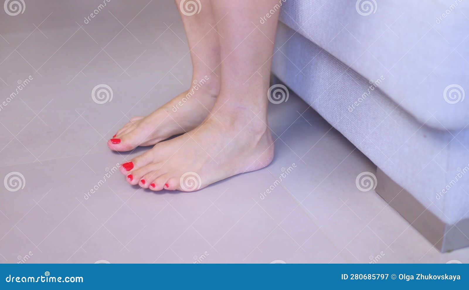 Women S Legs Get Up from the Bed Stock Video Video of pedicure