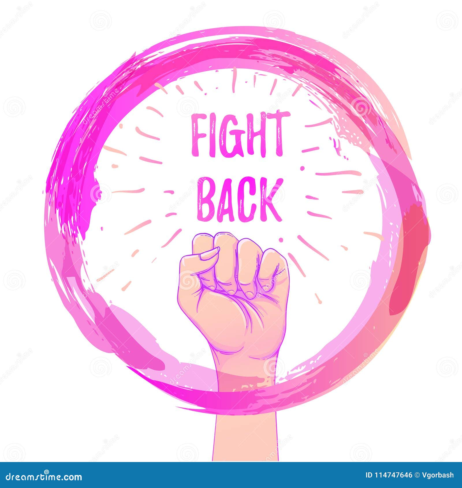 Women S March. Female Hand with Her Fist Raised Up. Girl Power Stock Vector  - Illustration of protest, international: 114747646