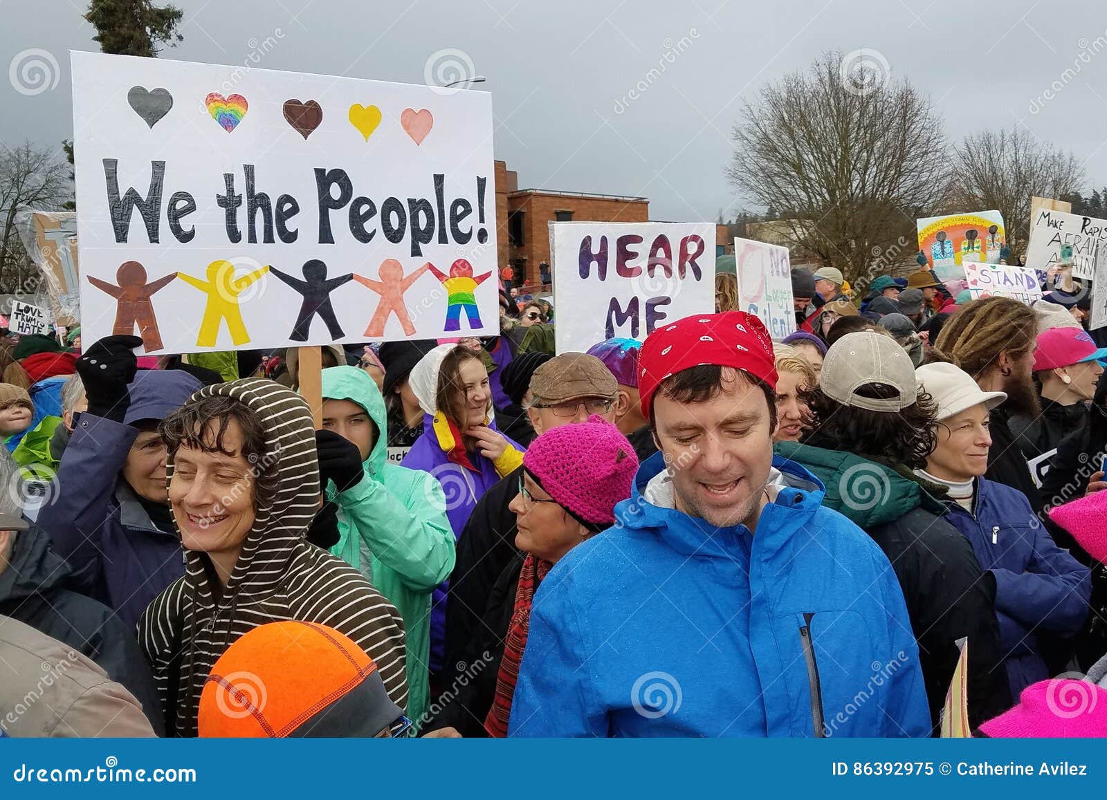 Women`s March Protest editorial image. Image of eugene 86392975