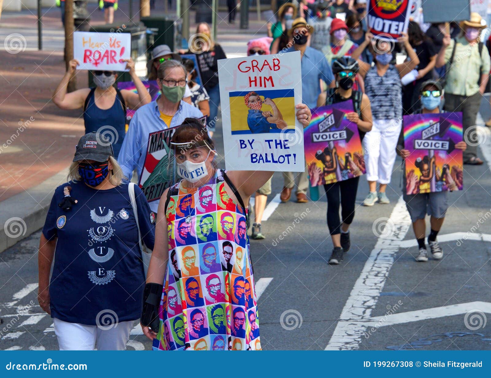 Women`s March San Francisco October 2020 Editorial Stock Photo Image