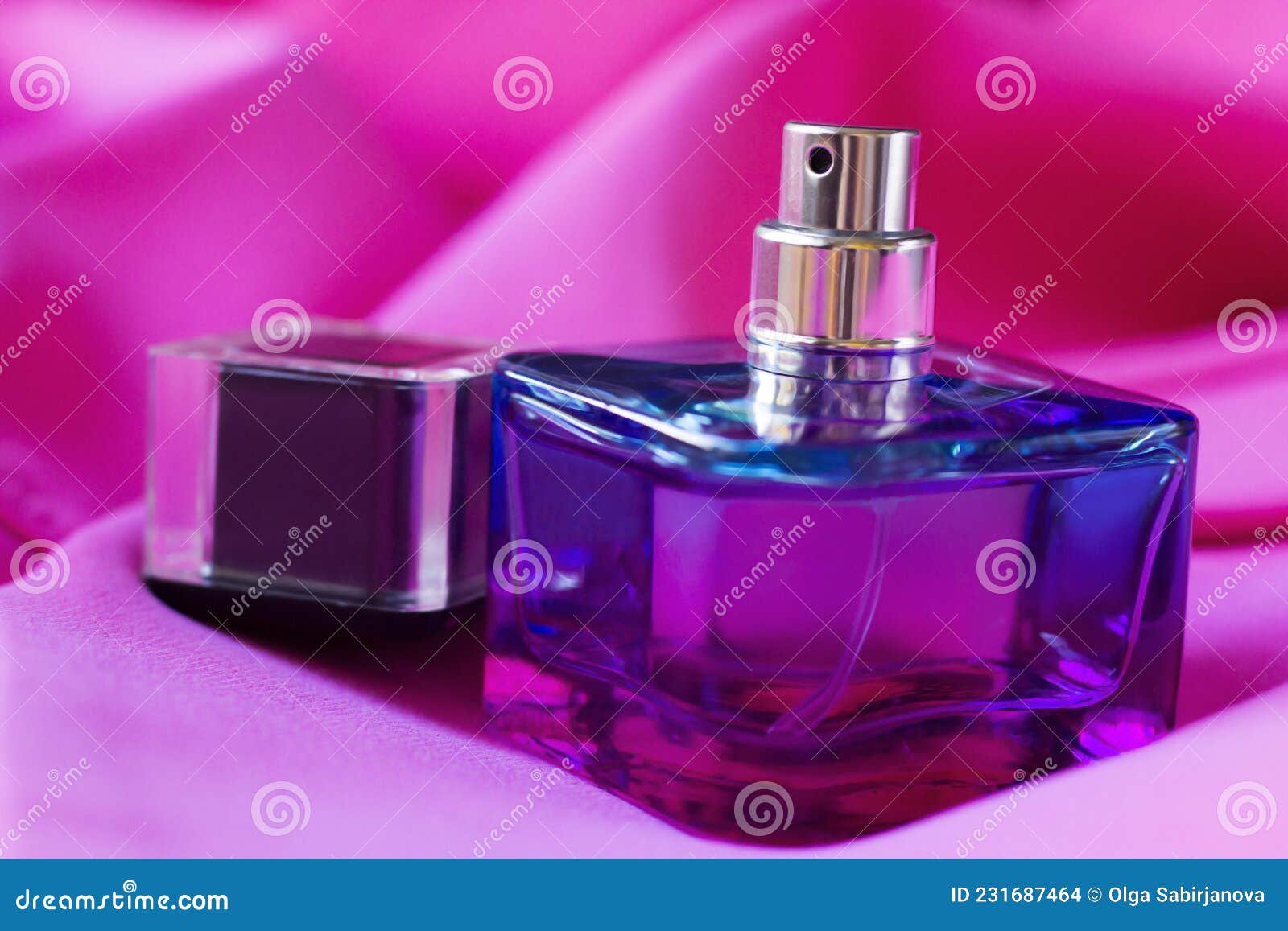 Women`s Pink Perfume on a Pink Dress Stock Photo - Image of female ...