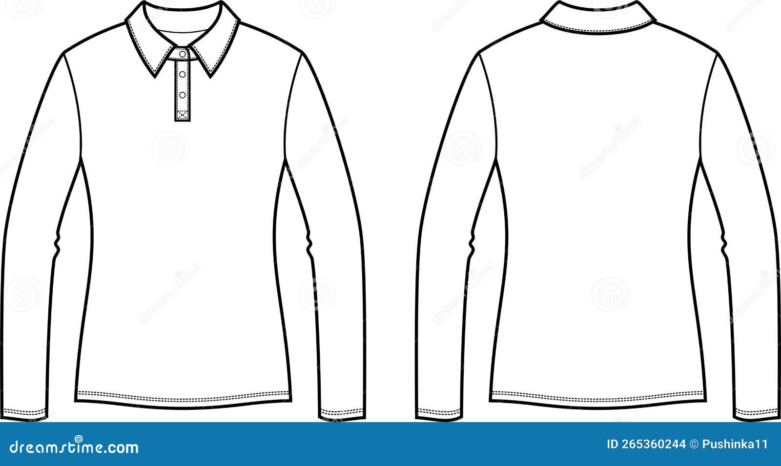 Women`s polo jumper stock vector. Illustration of graphic - 265360244