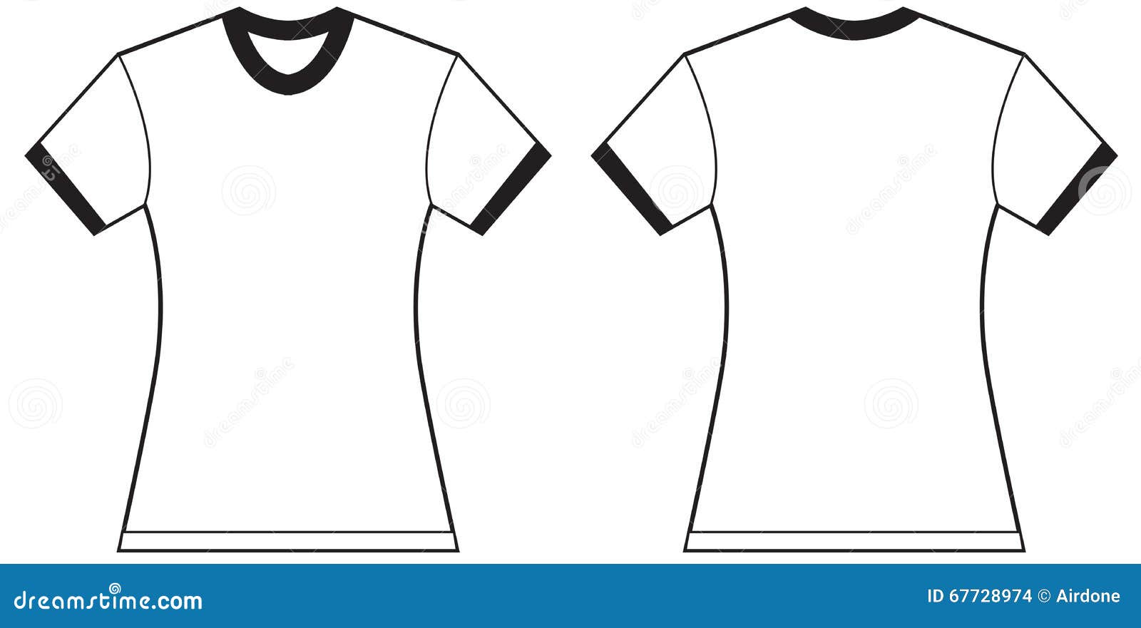 women's ringer t-shirt  template