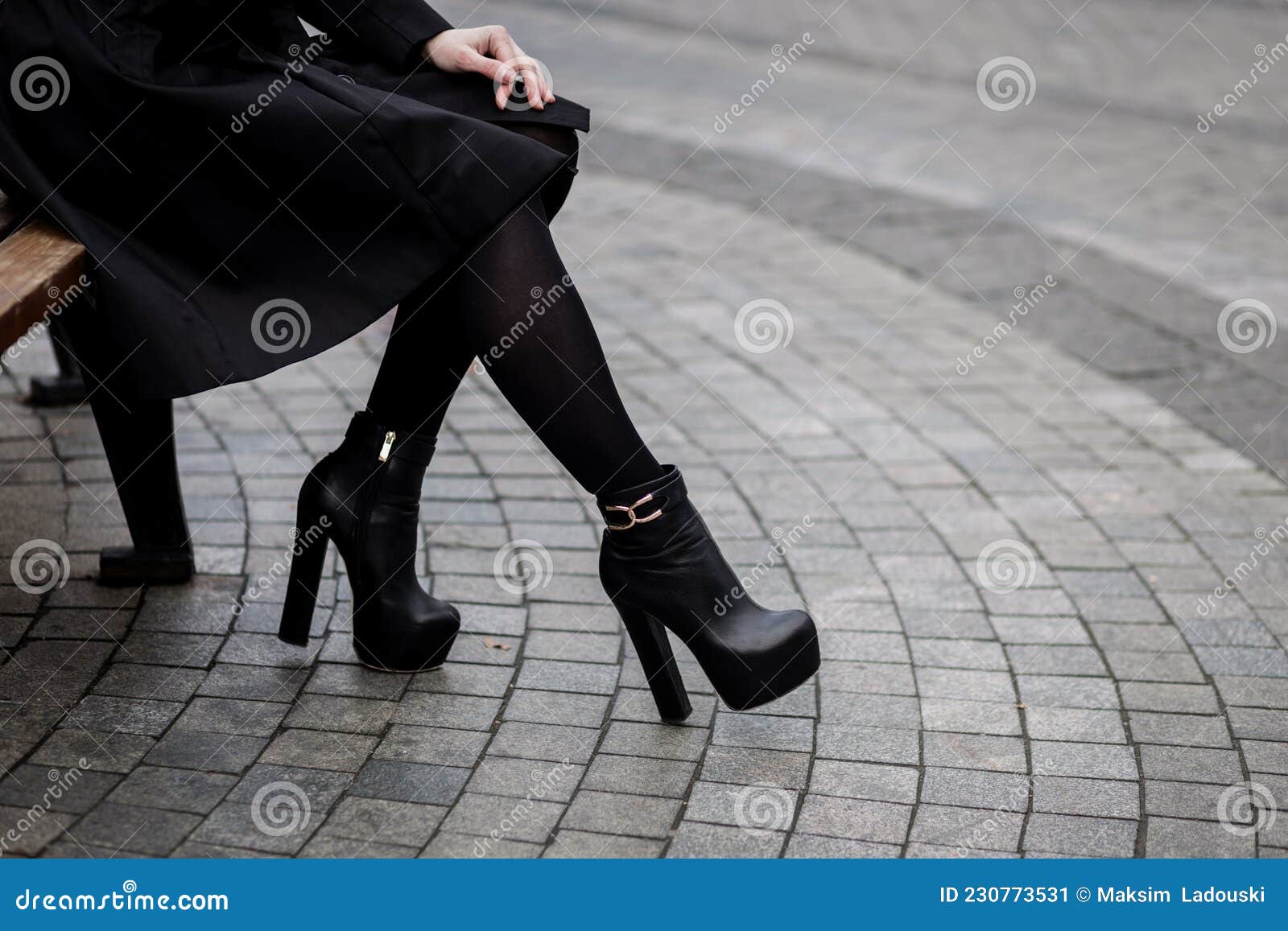 Women`s Shoes with Big Heels Stock Image - Image of leather, beauty ...