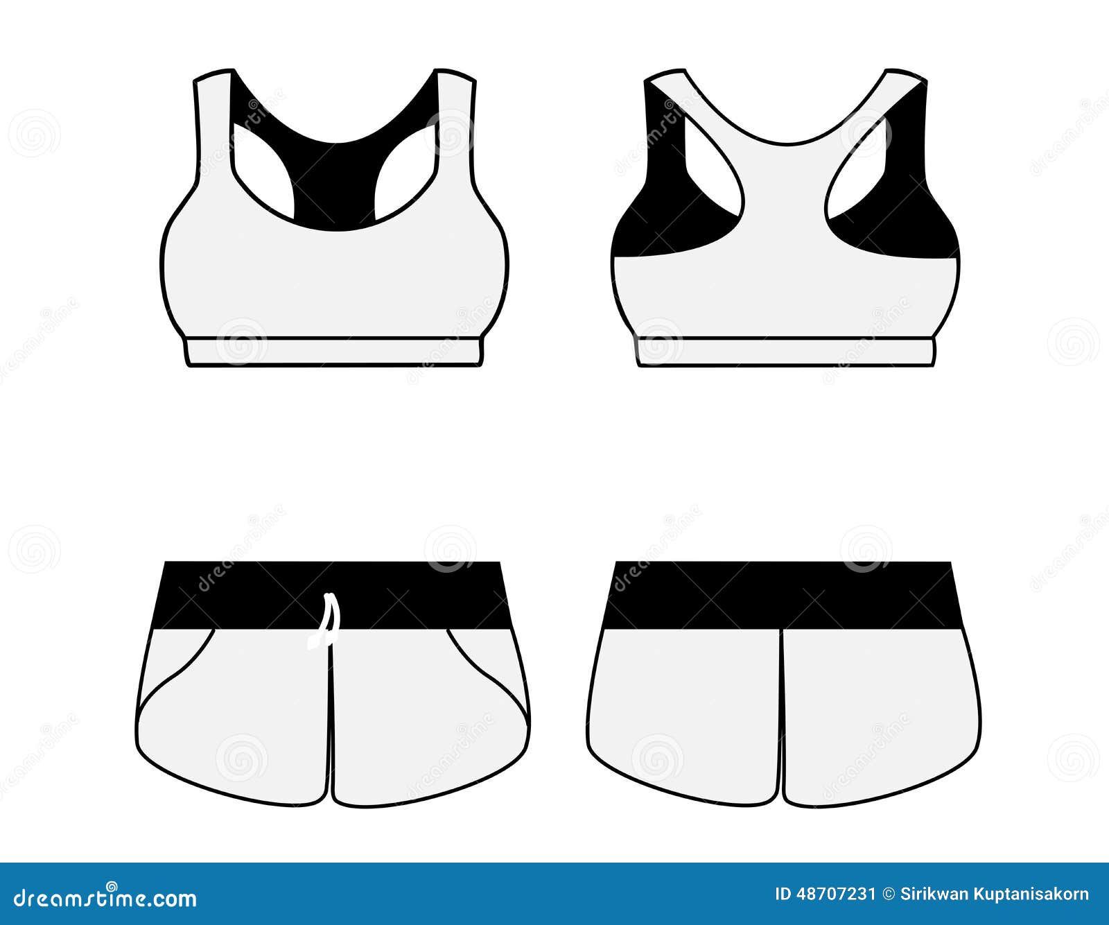 Download Women's Sport Underwear. Bra And Shorts. Stock ...