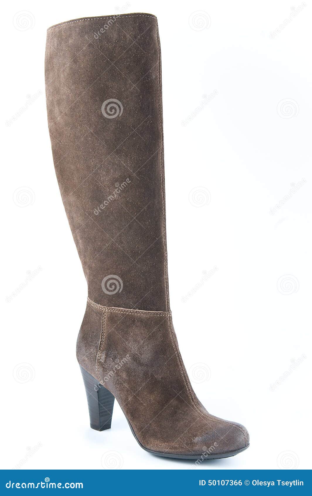 Women s suede boots brown. stock photo. Image of original - 50107366