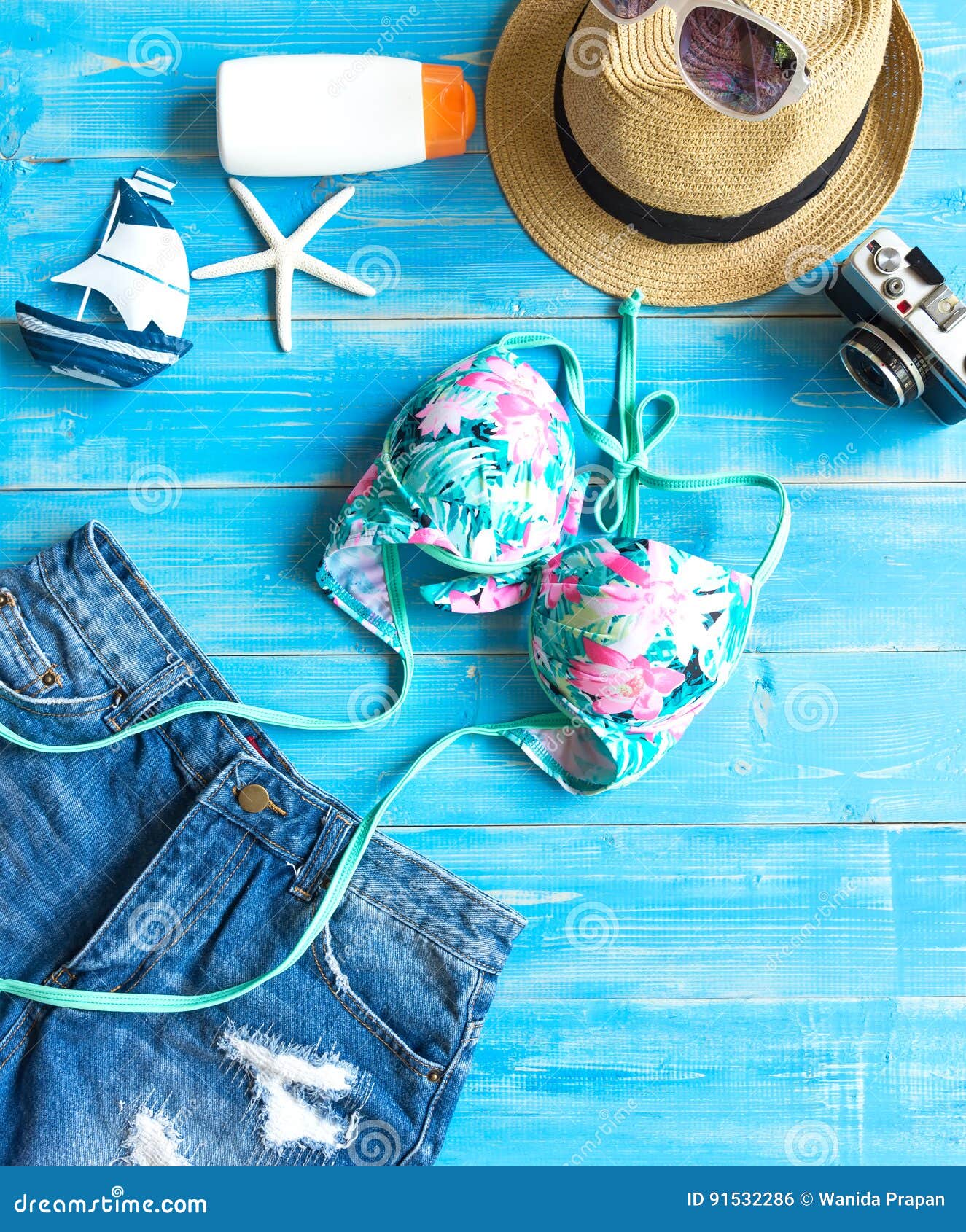 Women`s Summer Beach Clothes Stock Photo - Image of blue, relaxation ...