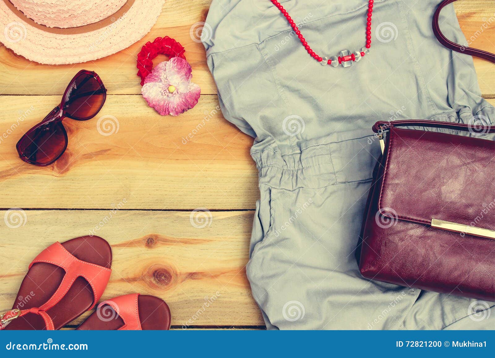 Women S Summer Clothing and Accessories Stock Photo - Image of outfit ...