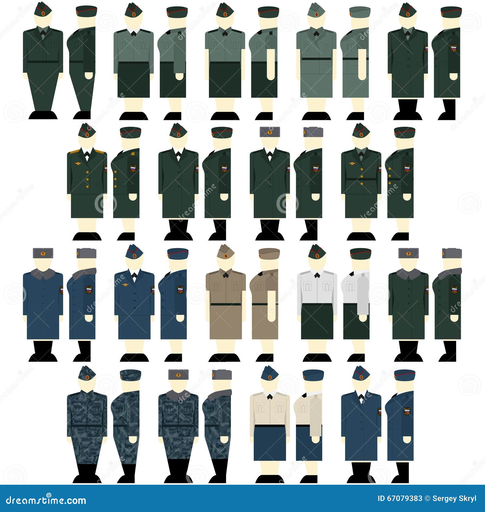 Uniforms Of The Ministry Of Justice Vector Illustration | CartoonDealer ...