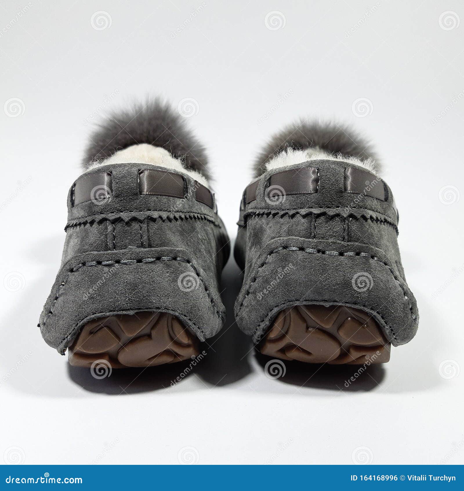 Women`s Winter Boots on Fur. Shoes Ugg Stock Photo - Image of cold ...