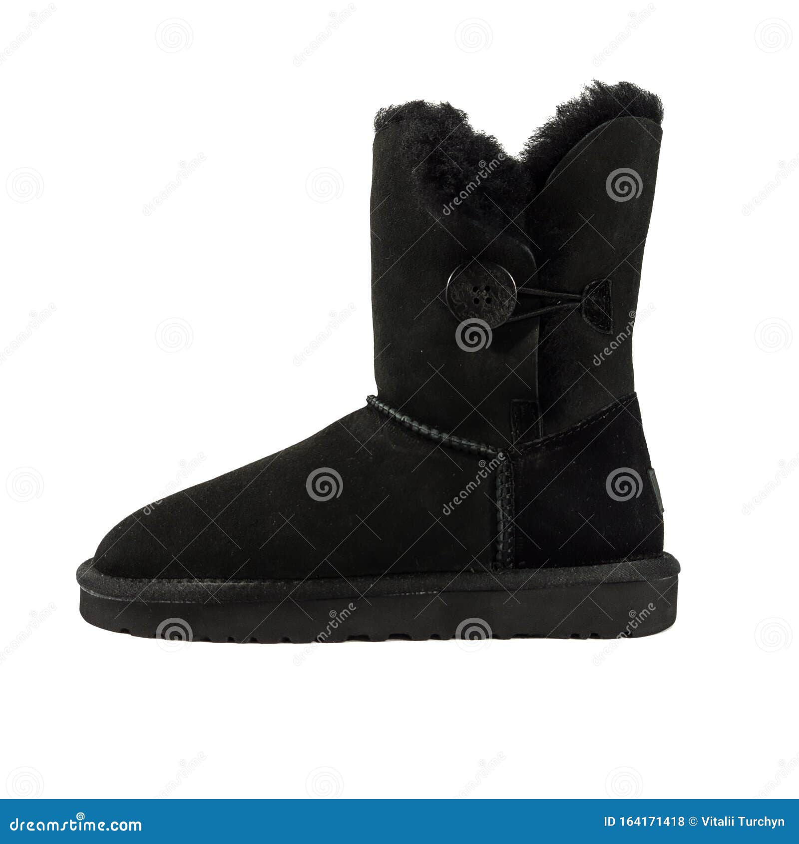 Women`s Winter Boots on Fur. Shoes Ugg Editorial Stock Photo - Image of ...