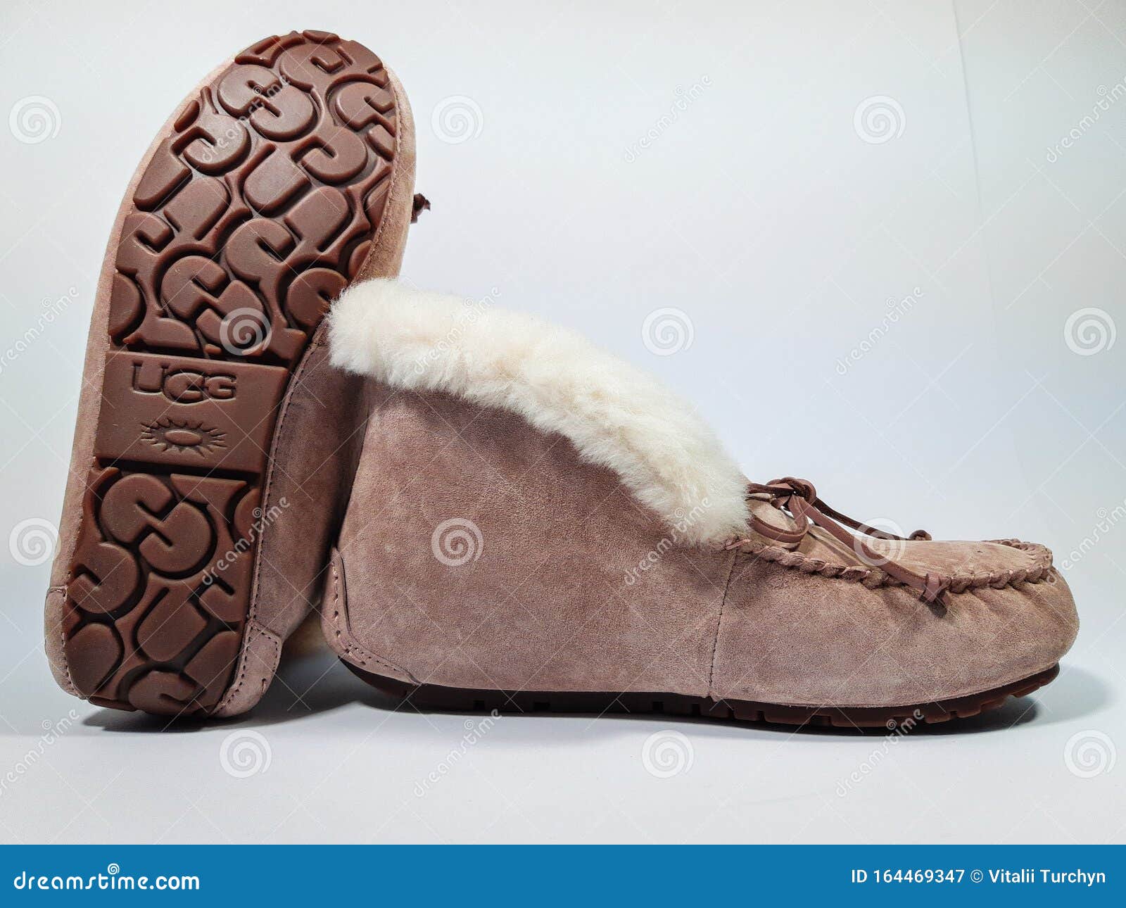 Women`s Winter Boots on Fur. Shoes Ugg Editorial Photography - Image of ...