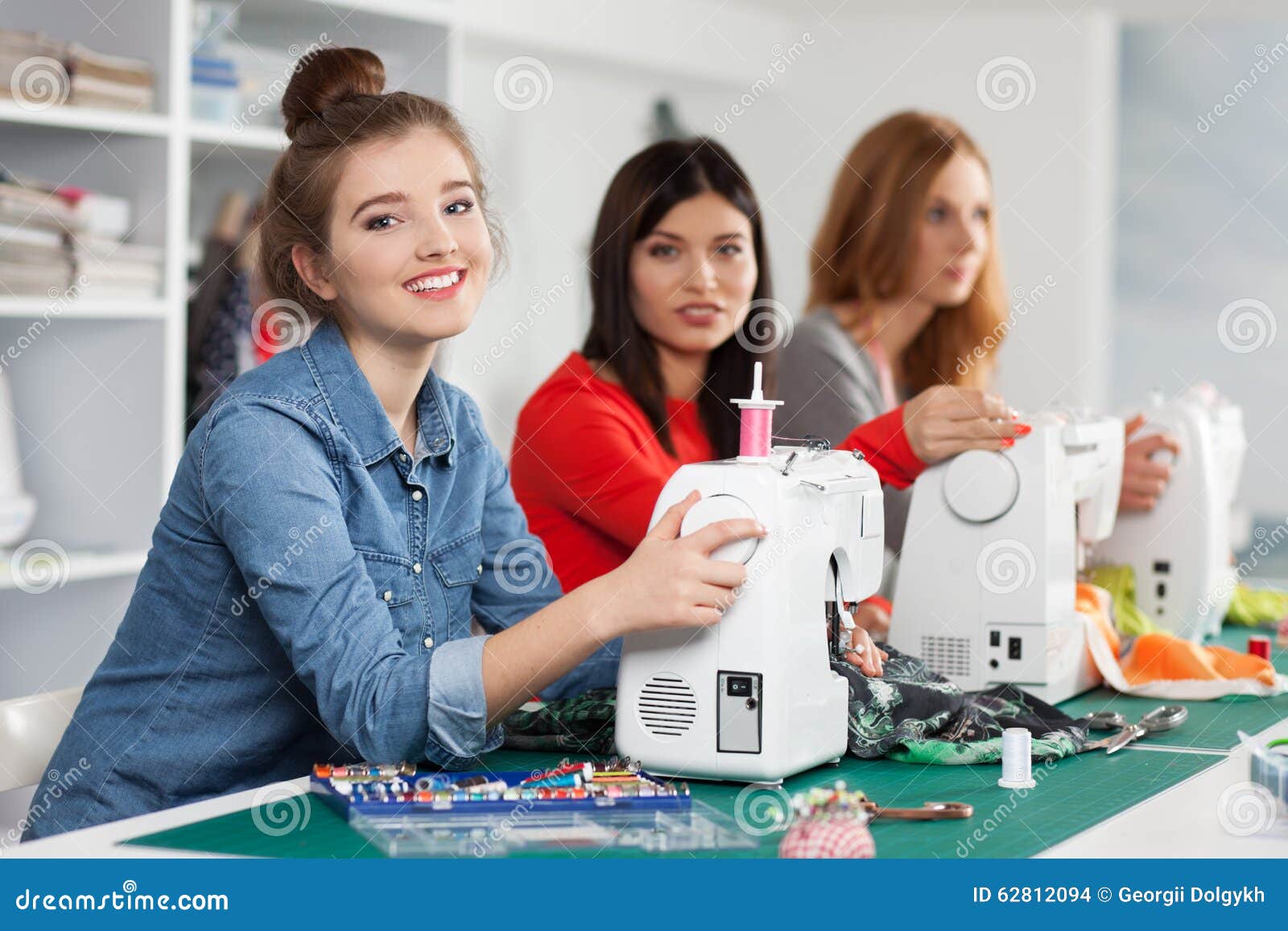 Women In A Sewing Stock Photo Image 62812094