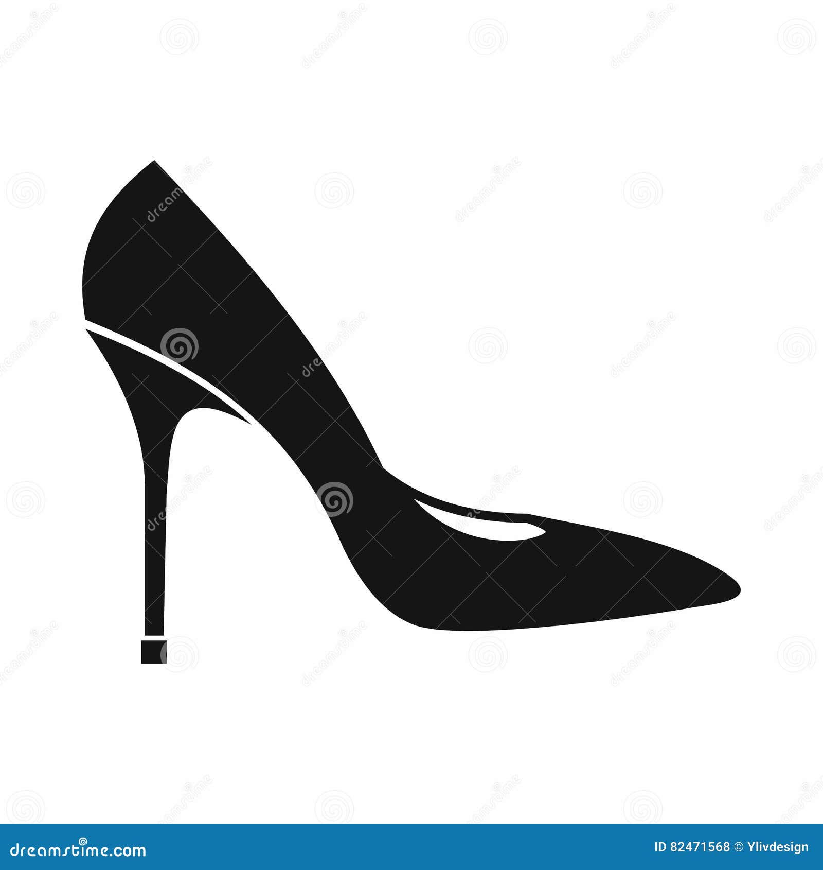 High Heel Shoe Pop Art Icon Vector Illustration Design Royalty