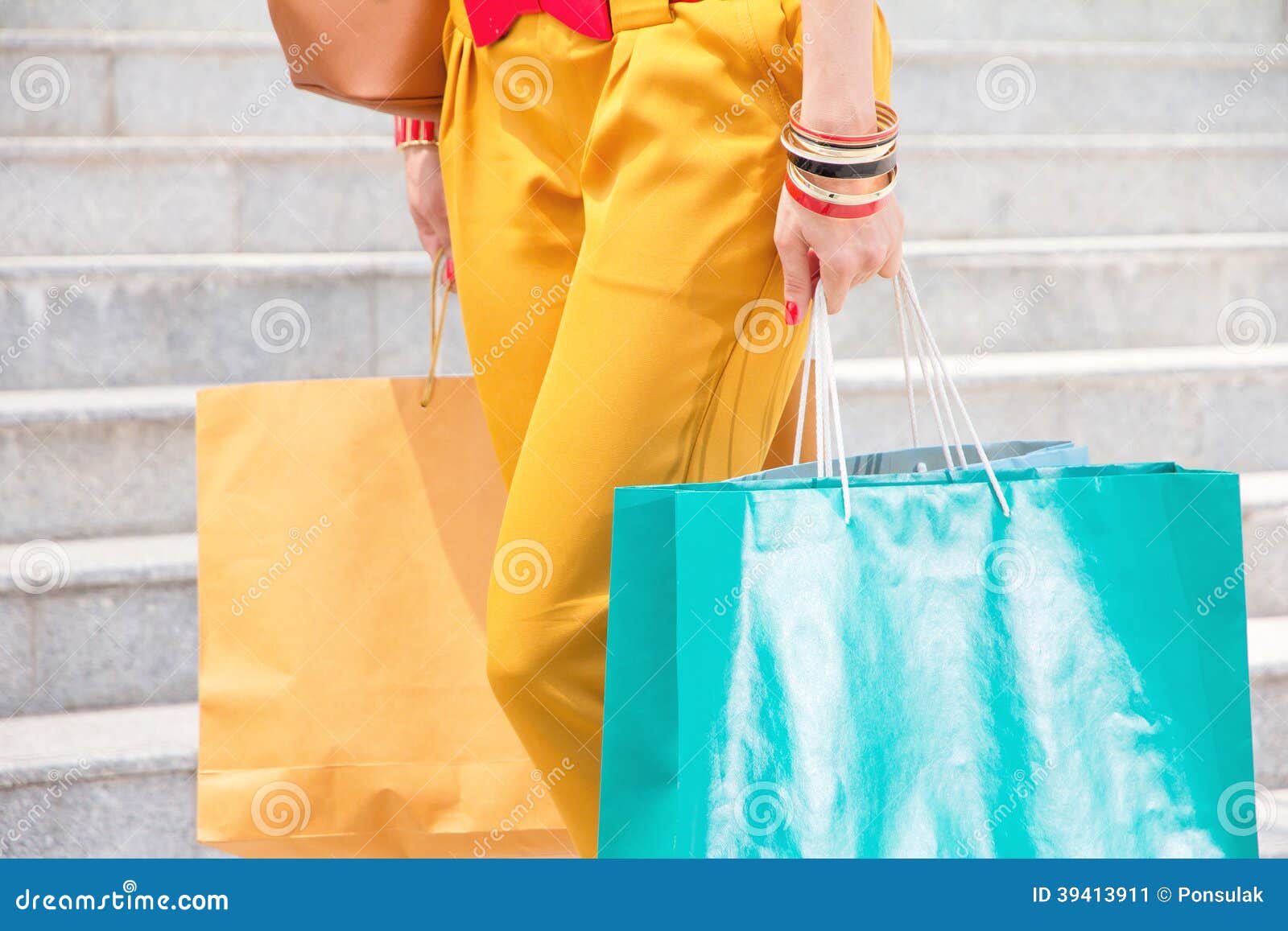 Women with shopping bags stock image. Image of domestic - 39413911
