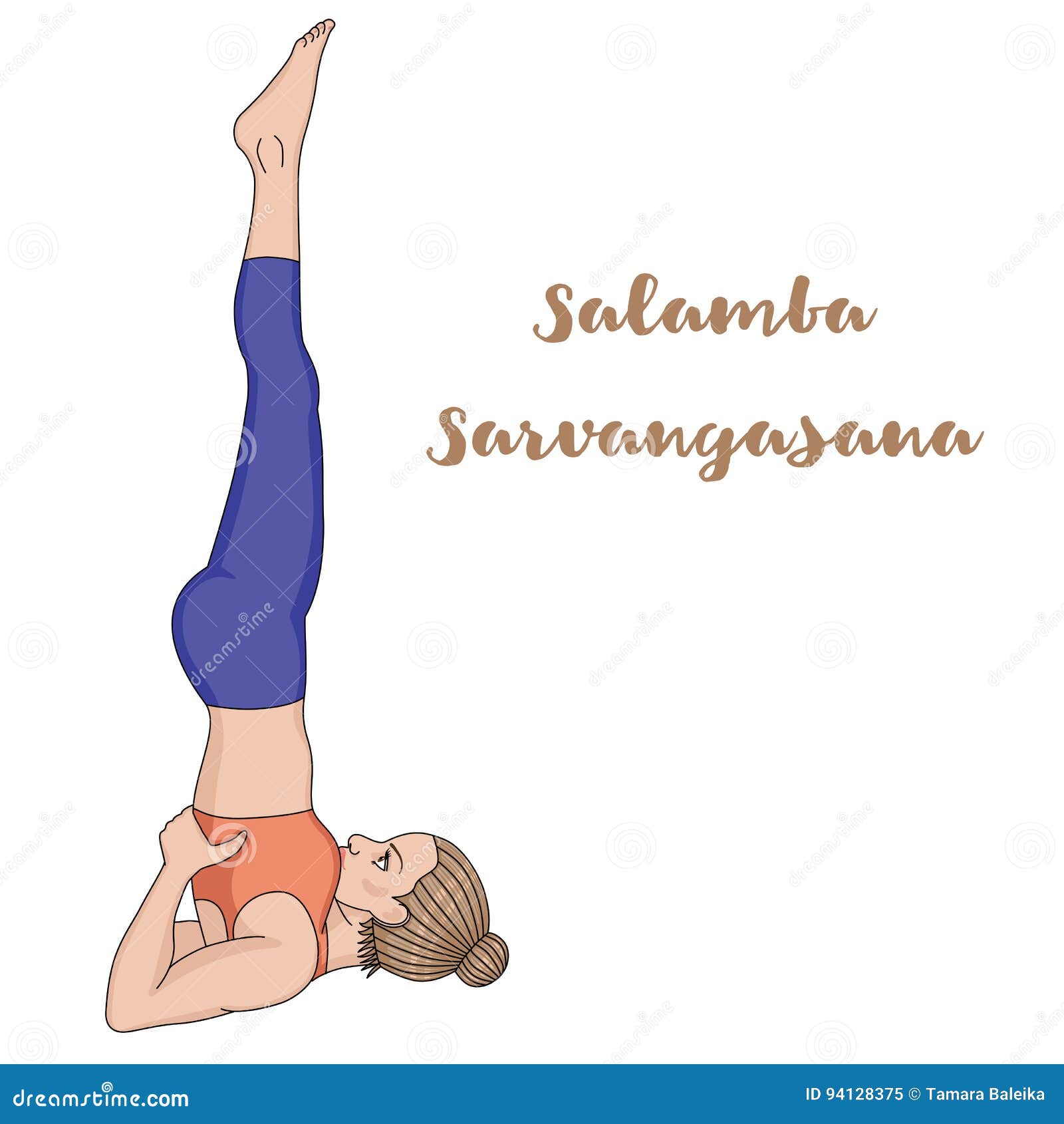 Women Silhouette Supported Shoulderstand Yoga Pose Salamba Sarvangasana Stock Vector Illustration Of Relax Meditation 94128375